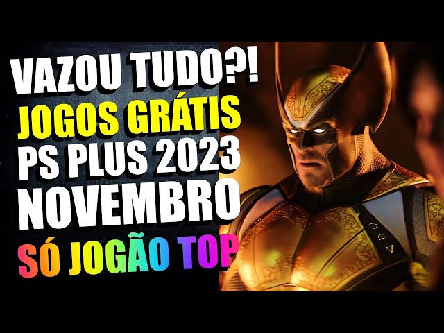 Vazou Tudo?! JOGOS GRÁTIS PSN PLUS NOVEMBRO 2023 ! Só JOGÃO!!! 
